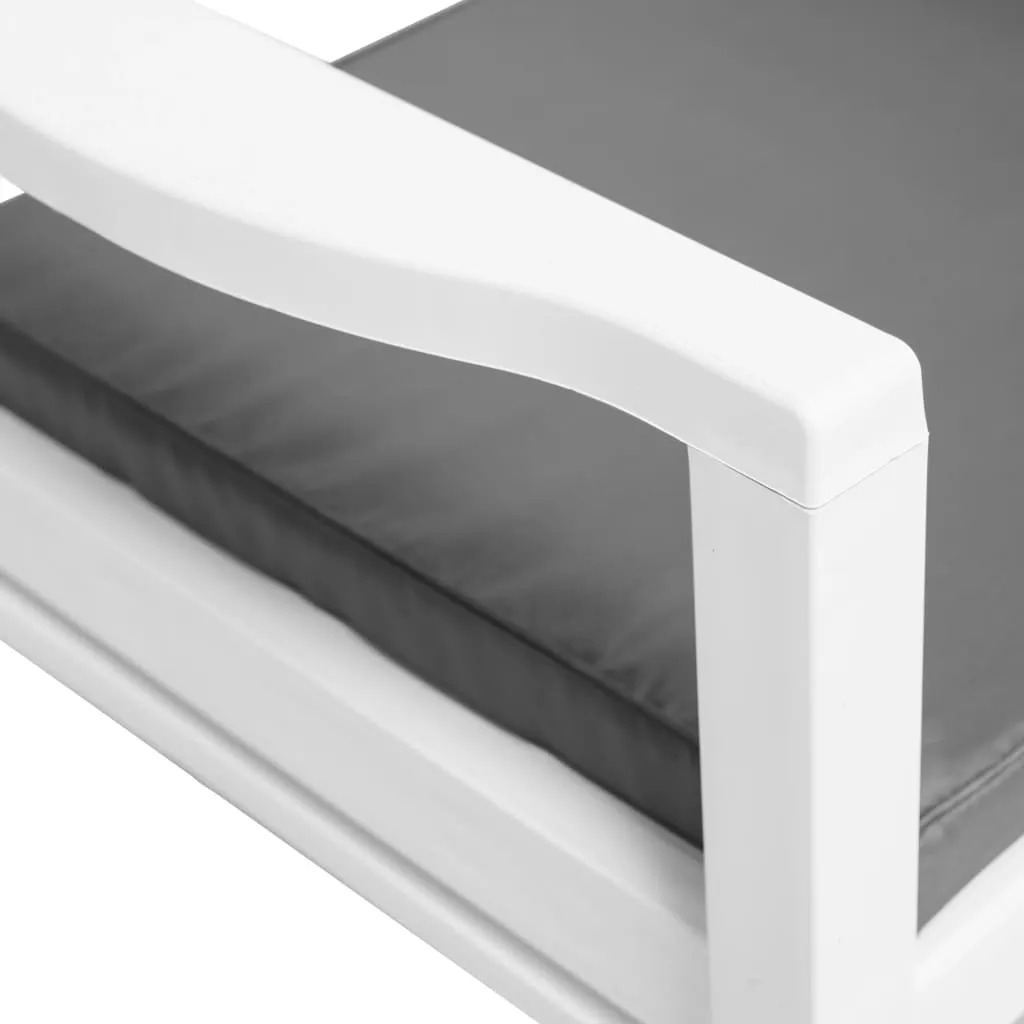 Salon de balcon vidaXL 3 pièces en plastique blanc - Ensemble table chaises - 6