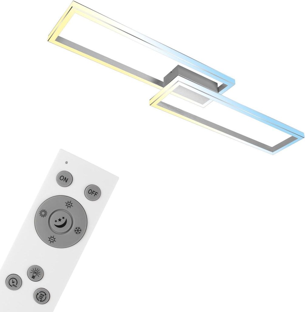Plafonnier LED, aluminium-chrome, LED/45 W Image du produit 
