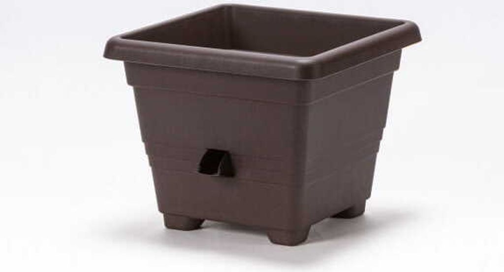 Plastia | Pflanzkübel Bergamot - 35X35Cm - Braun - Produktbild 