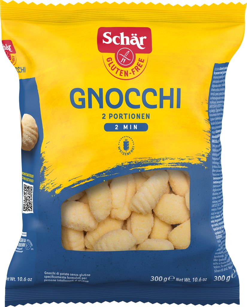 Dr. Schär Gnocchi, Gnocchi, 300 g, 162 kcal, 686 kJ, 36 g, Produktbild 