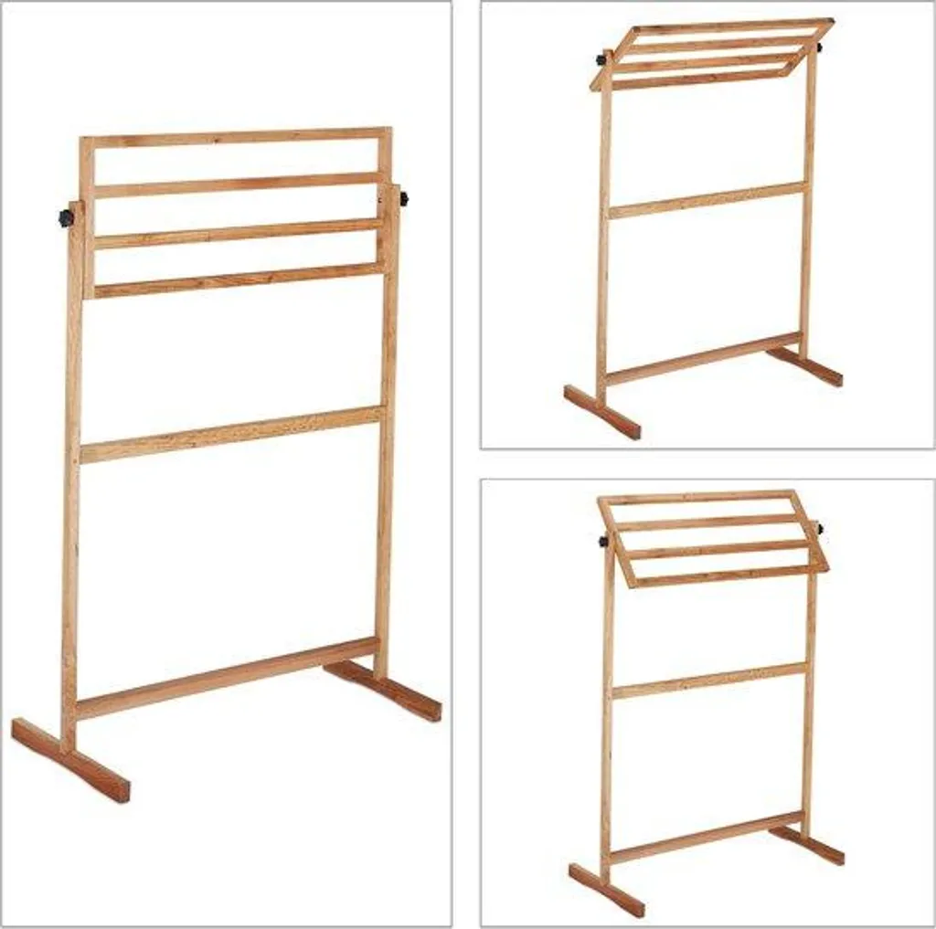 Porte-serviettes de bain mural en inox brossé - Modèle Standard 60cm