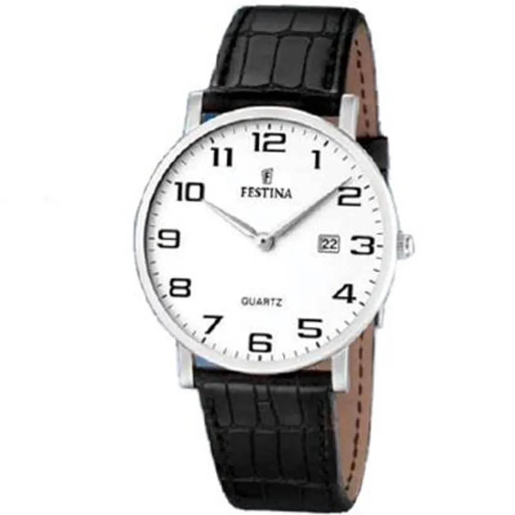 Festina Orologio Uomo F16476-1 Cronografo Classico in Pelle Nera - 8