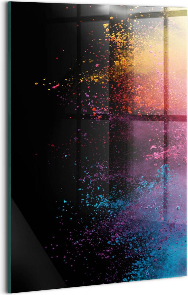 Designer Glasbild - Wandbild - Glas Bild - 20x30 cm - Eine Explosion Von Farben