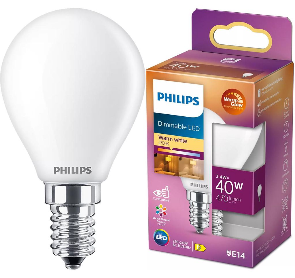 Philips Matowa żarówka kulkowa LED z widocznym spiralnym Zdjęcie produktu 