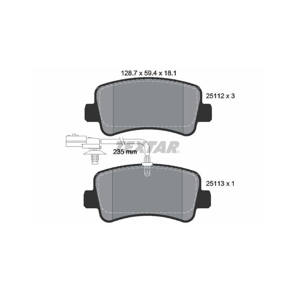 Textar Bremsbeläge hinten für Nissan NV 400 Opel Movano B Renault Master III