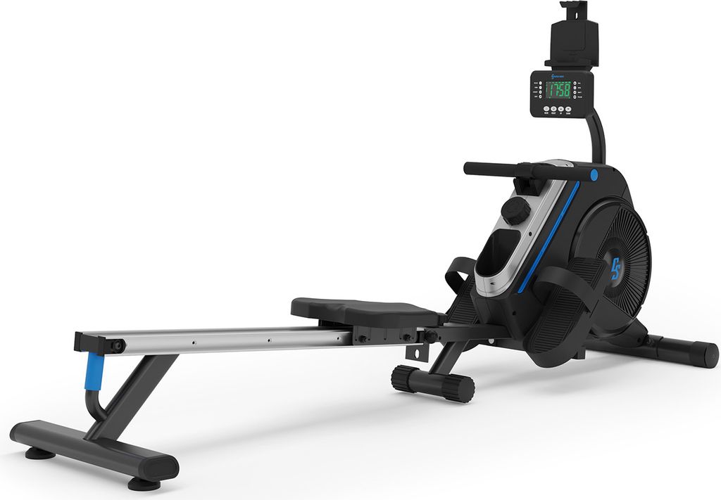 Capital Sports Rudergerät für Zuhause, Kompakter Rowshaper, Rudergerät Klappbar mit 8 Stufen, LCD-Monitor, Bodenrollen, Row Shaper mit Magnetwid...