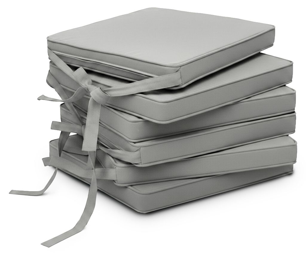 Beautissu 6er Set Loft SK Stuhlkissen Hellgrau, 45x40x5cm Produktbild 