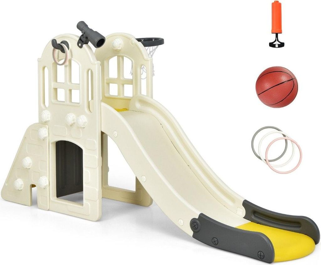 Kinderrutsche Kletterrutsche mit Basketballkorb Ball Produktbild 