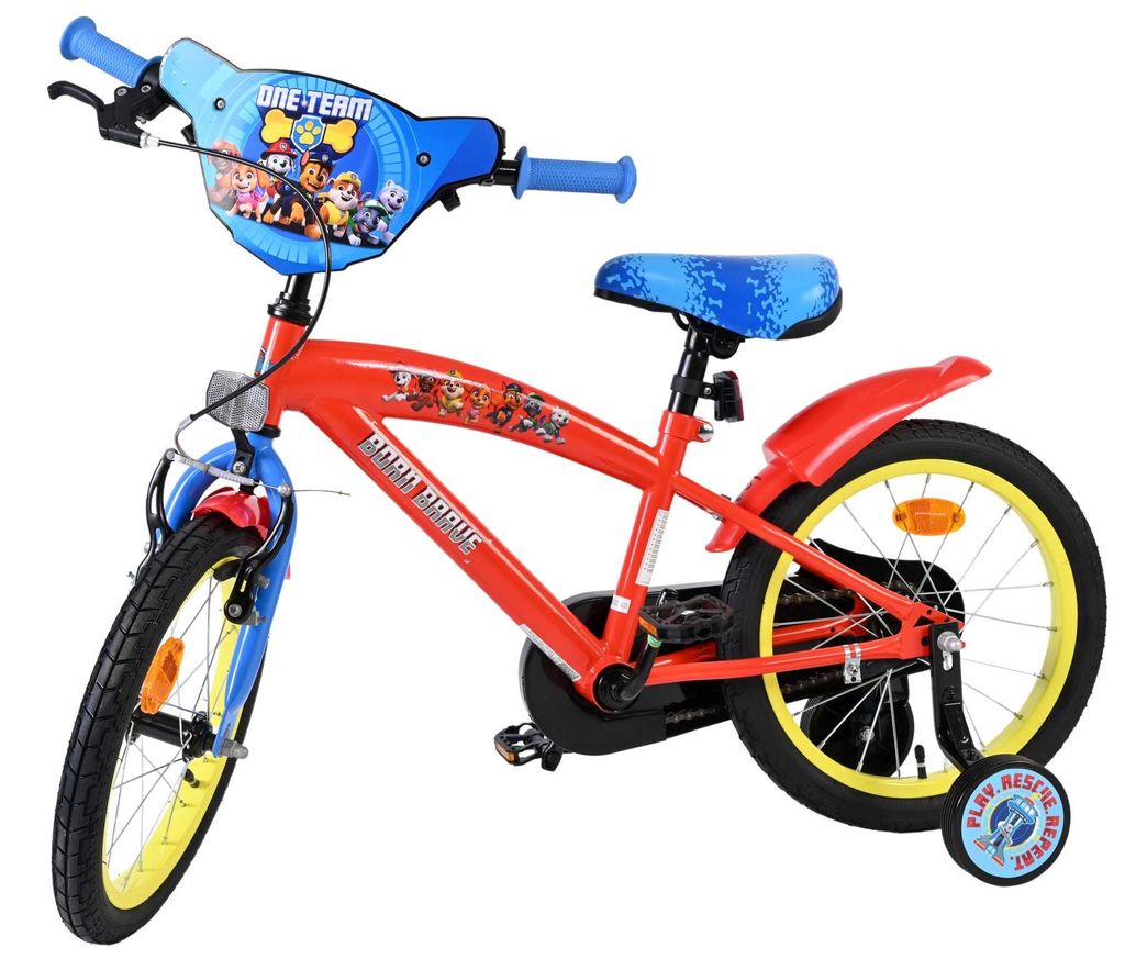 Paw Patrol Kinderfahrrad - Jungen - 16 Zoll - Rot Blau