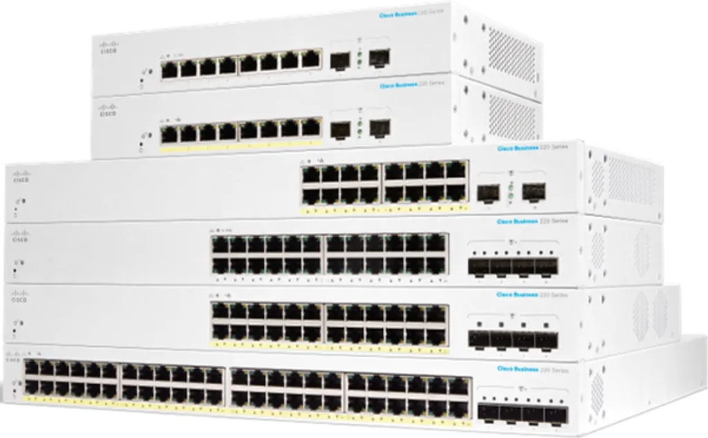 Switch PoE+ Cisco CBS220-8FP-E-2G-EU Alimentation 67W et Montage Rack
