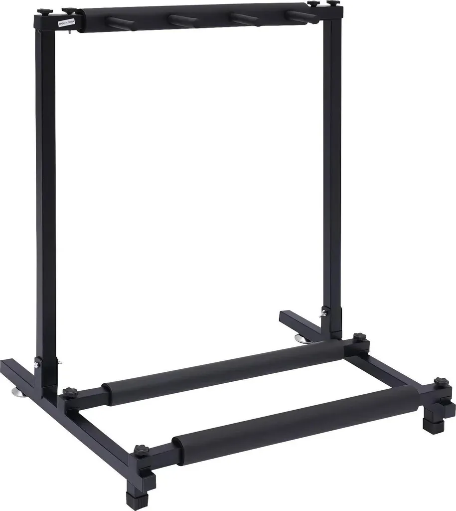 Rack de sol pour 3 guitares noir avec protection en mousse EVA douce
