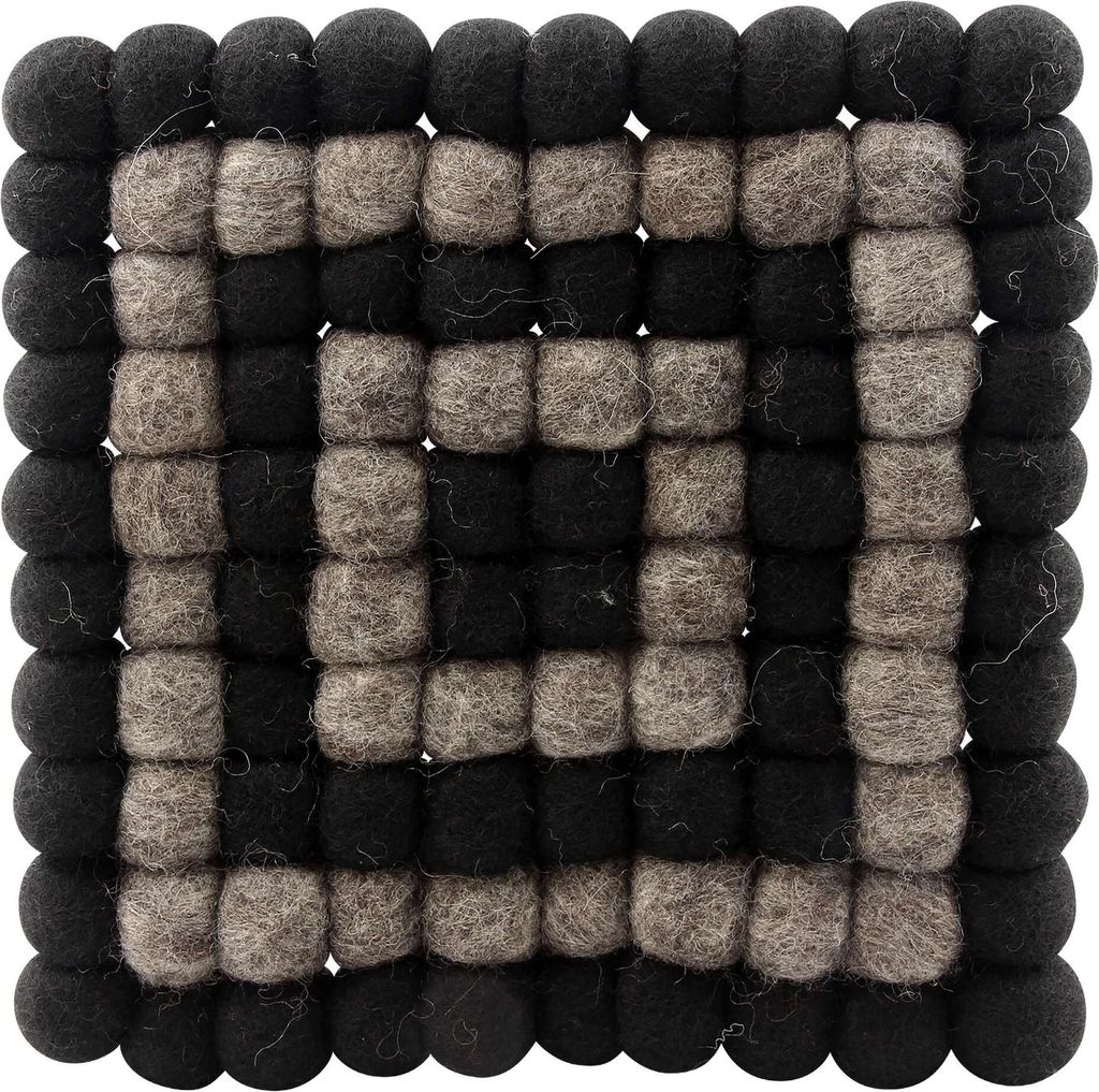 Filzuntersetzer - Filzmatte - Untersetzer - schwarz - quadratisch - ca. 20 cm
