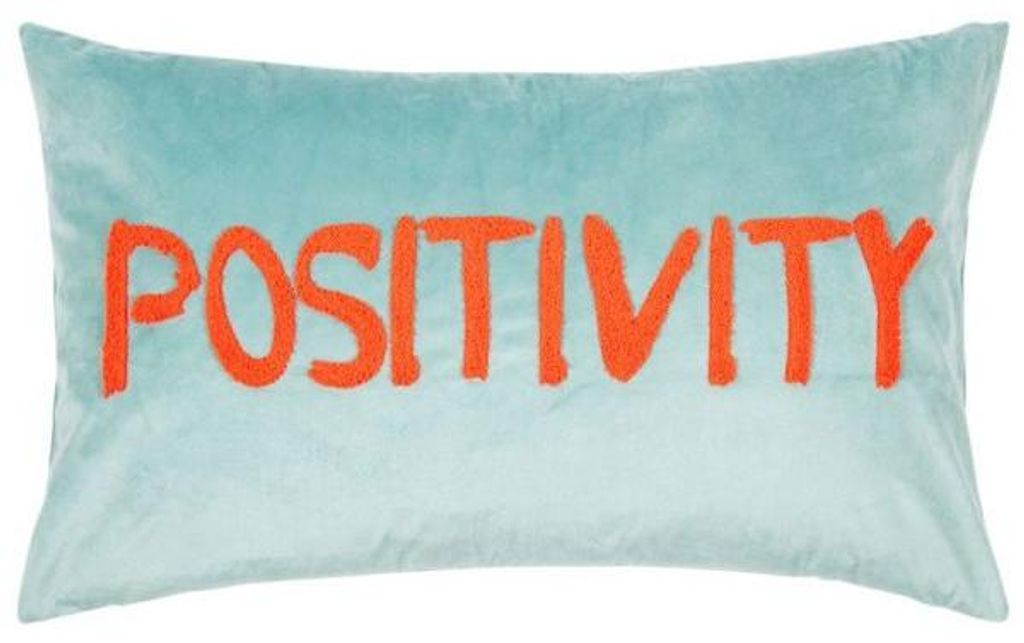 pad Kissenhülle Letters Positivity Orange Light Mint Produktbild 