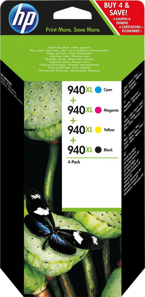 HP 940XL, Hohe (XL-) Ausbeute, Schwarz, Cyan, Magenta, Produktbild 