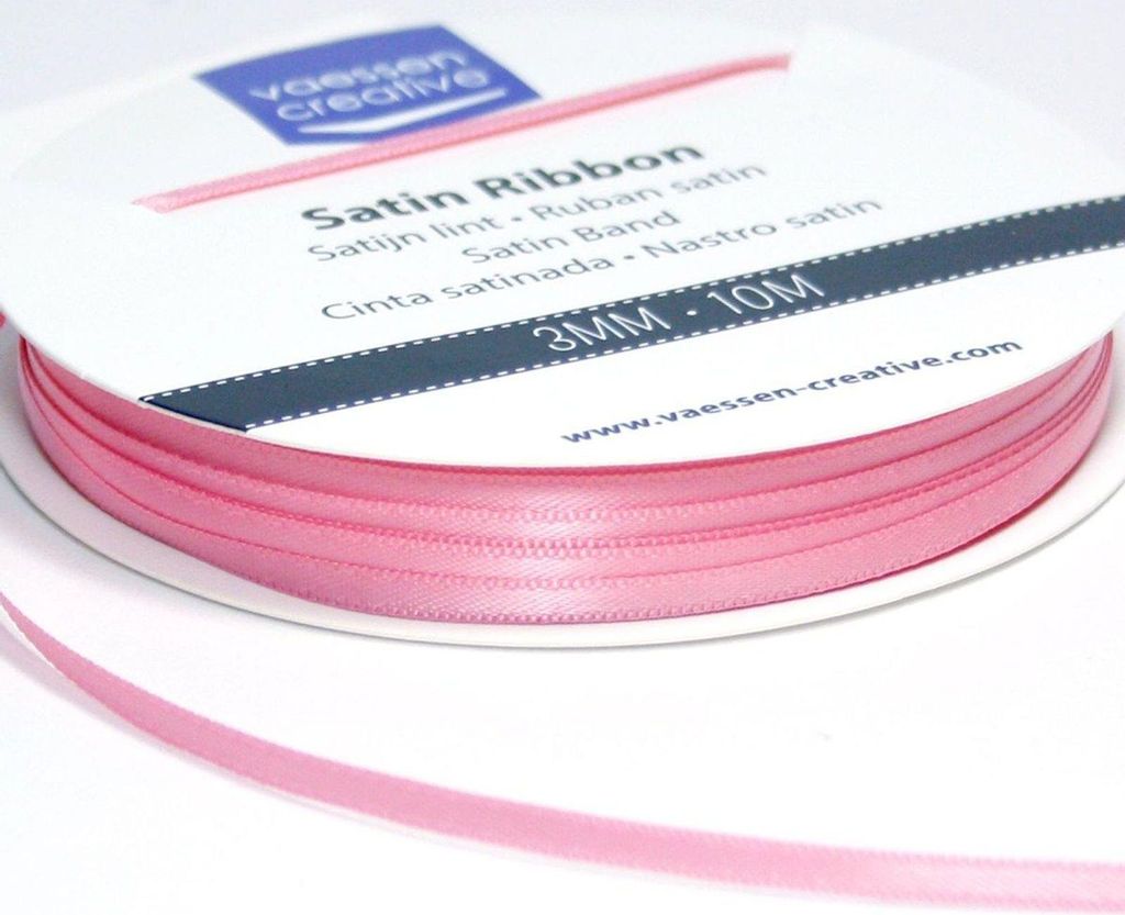 Vaessen Creative | Satinband 3mmx10m Hell Rosa