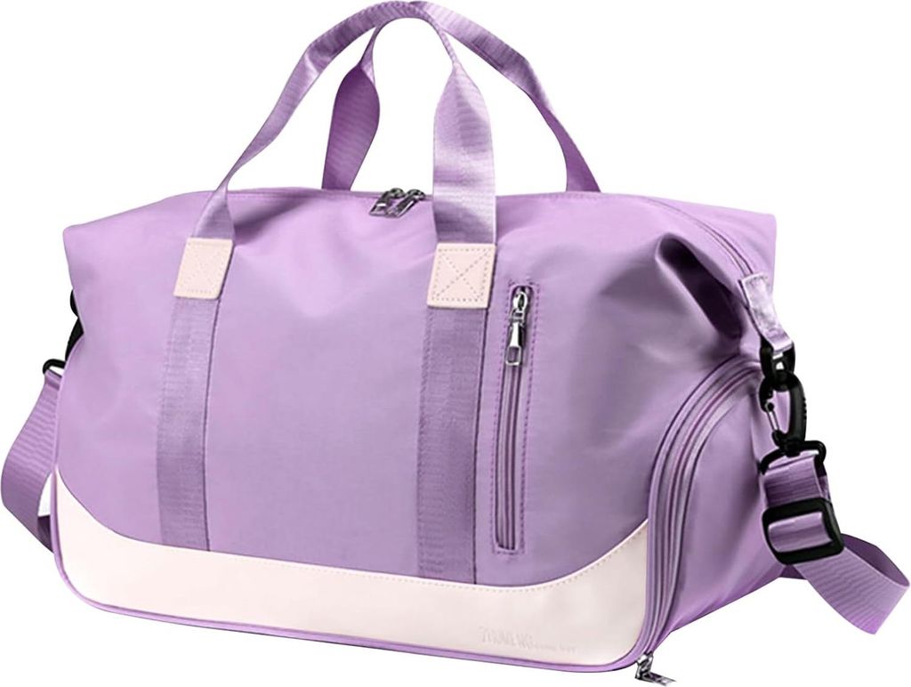 Sporttaschen Reisetasche für Damen Herren, Tasche Sport Yoga Reisen, wasserdichte Trainingstasche mit Schuhfach/Nass-Trockenfach, Weekender Duffel