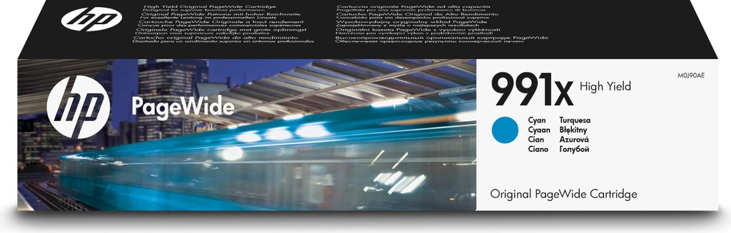 HP Oryginalny błękitny wkład atramentowy 991X PageWide o Zdjęcie produktu 