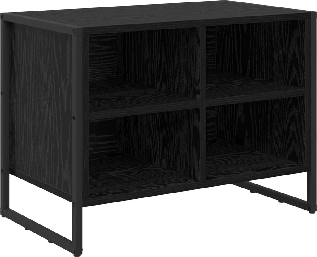 Schuhschrank Schwarz Eichen-Optik 60 x 35 x 44 cm Holzwerkstoff