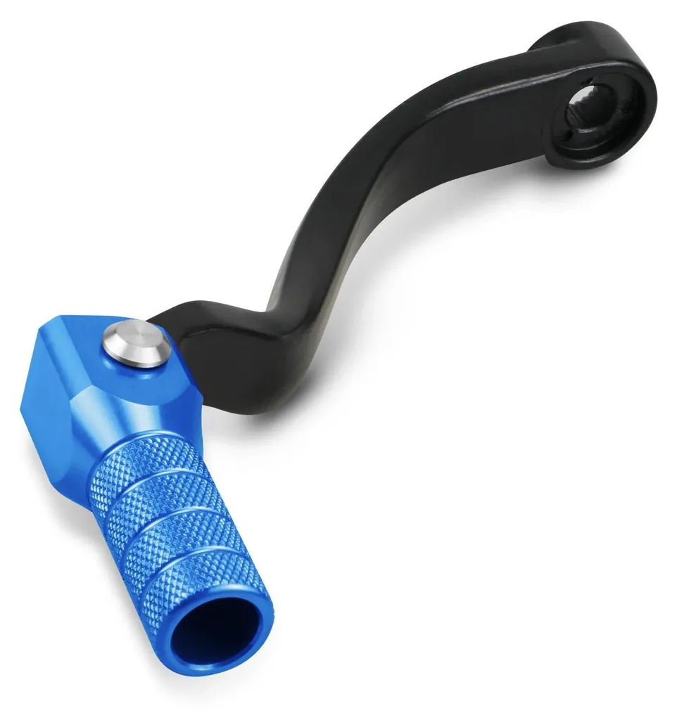 Manette de vitesse alu avec poignée antidérapante bleue vélos