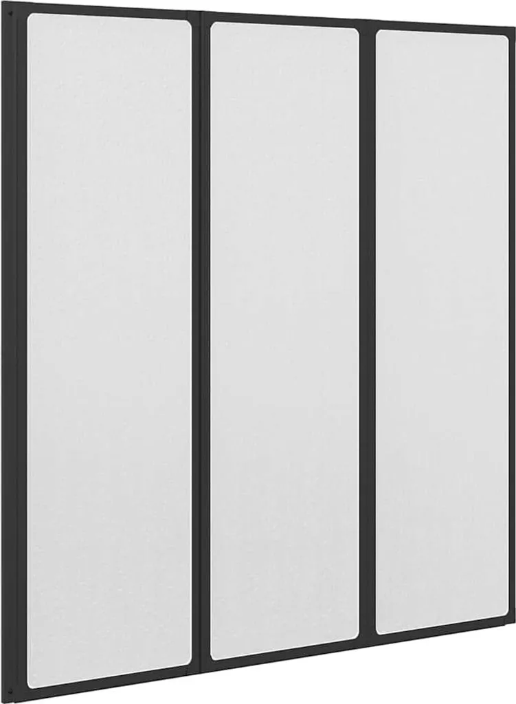 Box Vasca vidaXL 3 Pannelli Bianco | 141x132 cm | Parete Doccia PP