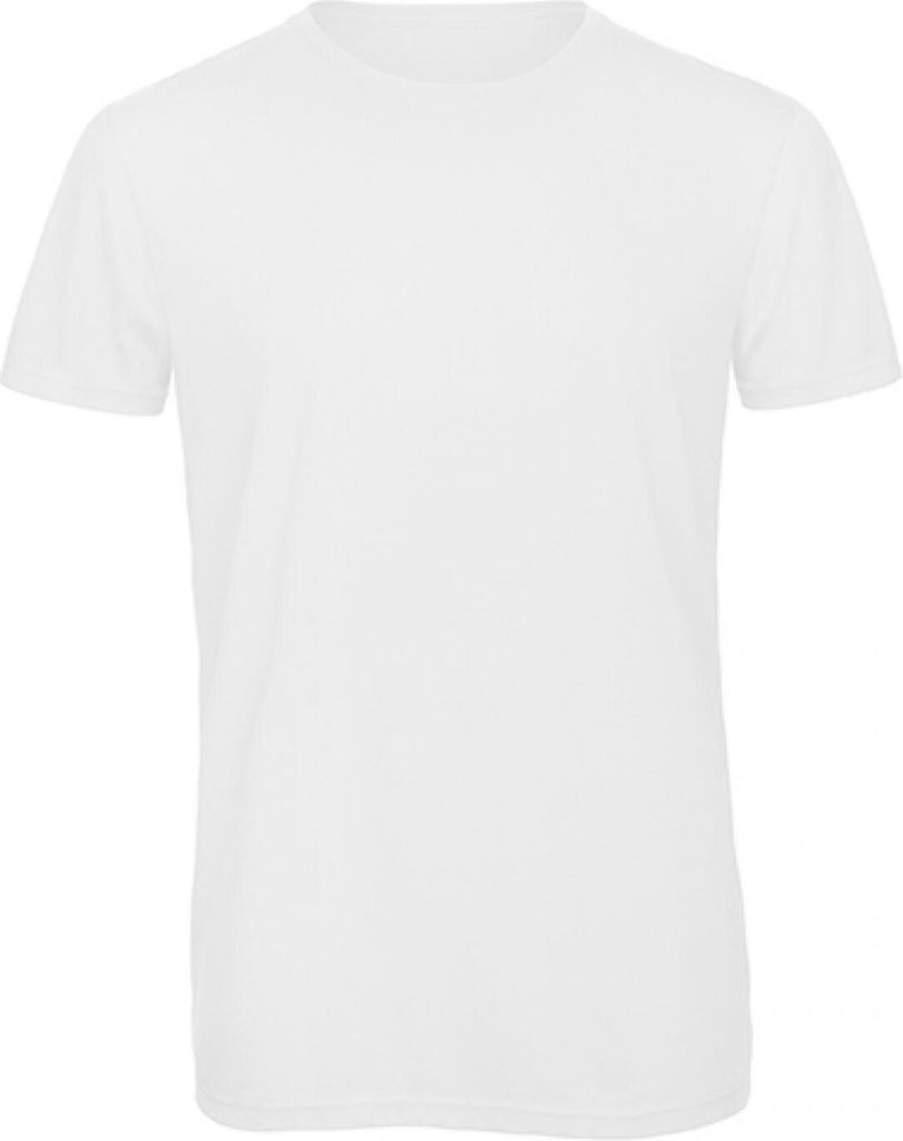 B&C TM055 | Herren Triblend T-Shirt /langlebig, flexibel und faltenfrei - Farbe: White - Größe: S