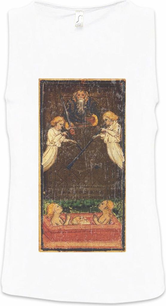 Urban Backwoods Tarot Arcanum Judgement, Ärmelloses T-Shirt, Farbe: Weiß, Größe: 4XL