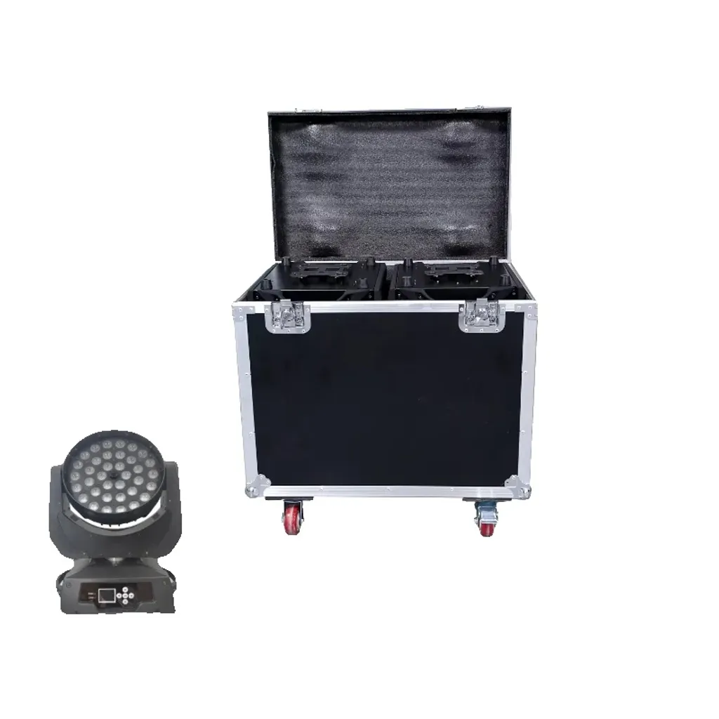 Lyre LED 36x18W RGBWAUV 6in1 avec Flightcase - Éclairage Scène Mobile