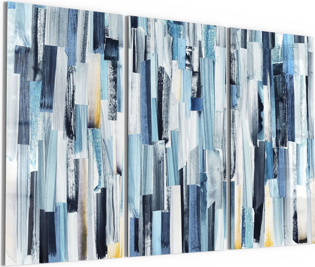 DEQORI Glasbilder Acryl 3x50x100 cm 'Vertikales Streifendesign' Wandbilder XXL groß