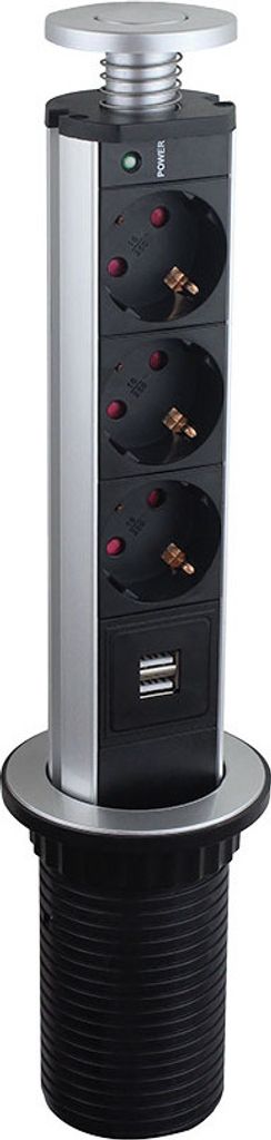 LEDmaxx Steckdosenturm 3-fach