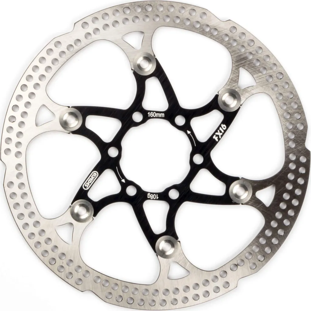 Disque de frein 160 mm Elvedes Fx16 anti-échauffement argent