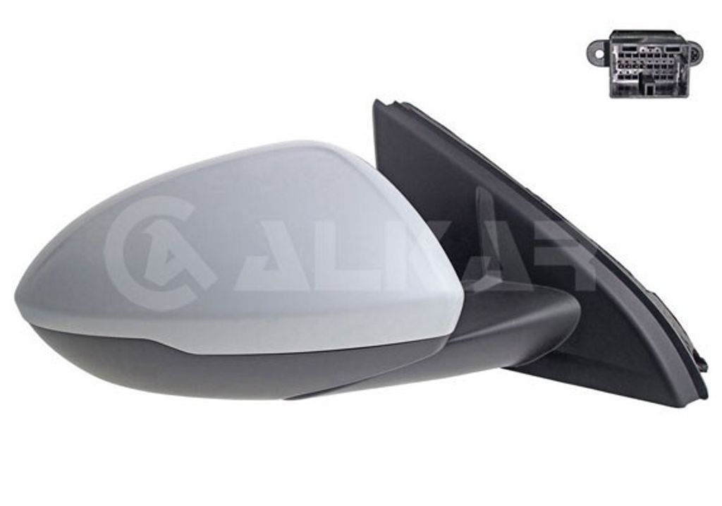 ALKAR 6140730 Außenspiegel Seitenspiegel Rechts für OPEL INSIGNIA Caravan Beheizt Konvex Grundiert Elektrisch