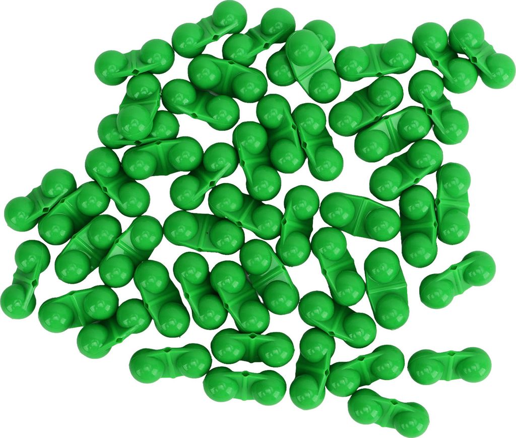50pcs Fischen doppelte Rassel -Metall -Meeresaktor -Glockenperlen mit Plastikgehäuse zum Lockern von Fischgrün