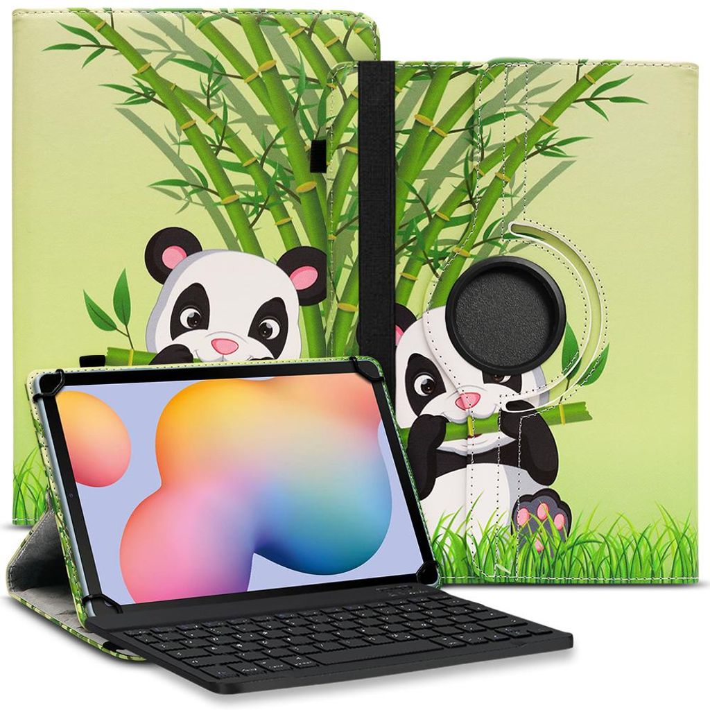 Tablet Tasche Tastatur für Samsung Galaxy Tab S11 S10 S9 FE Hülle Schutzhülle BluetoothFarbe Uni 360 Taschen:Motiv 12