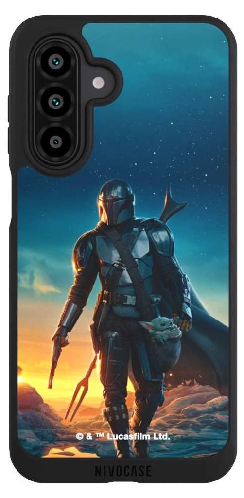 NIVOCASE Handyhülle für Samsung Galaxy A17 5G Hülle NIVOpure Case Schwarz Sonnenuntergang Star Wars The Mandalorian