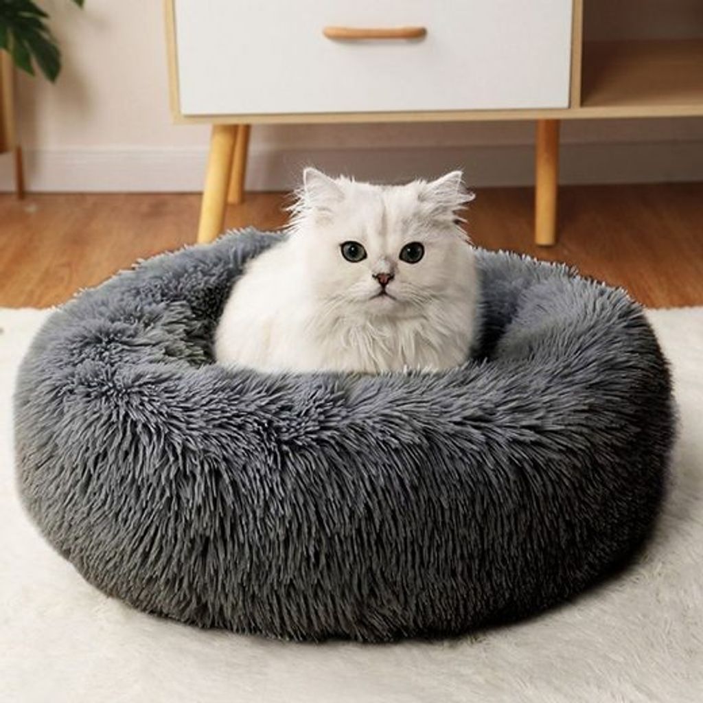 Rundes Donut Hundebett – Orthopädisches Katzenkissen In Großer Größe, Kuschelig & Gemütlich