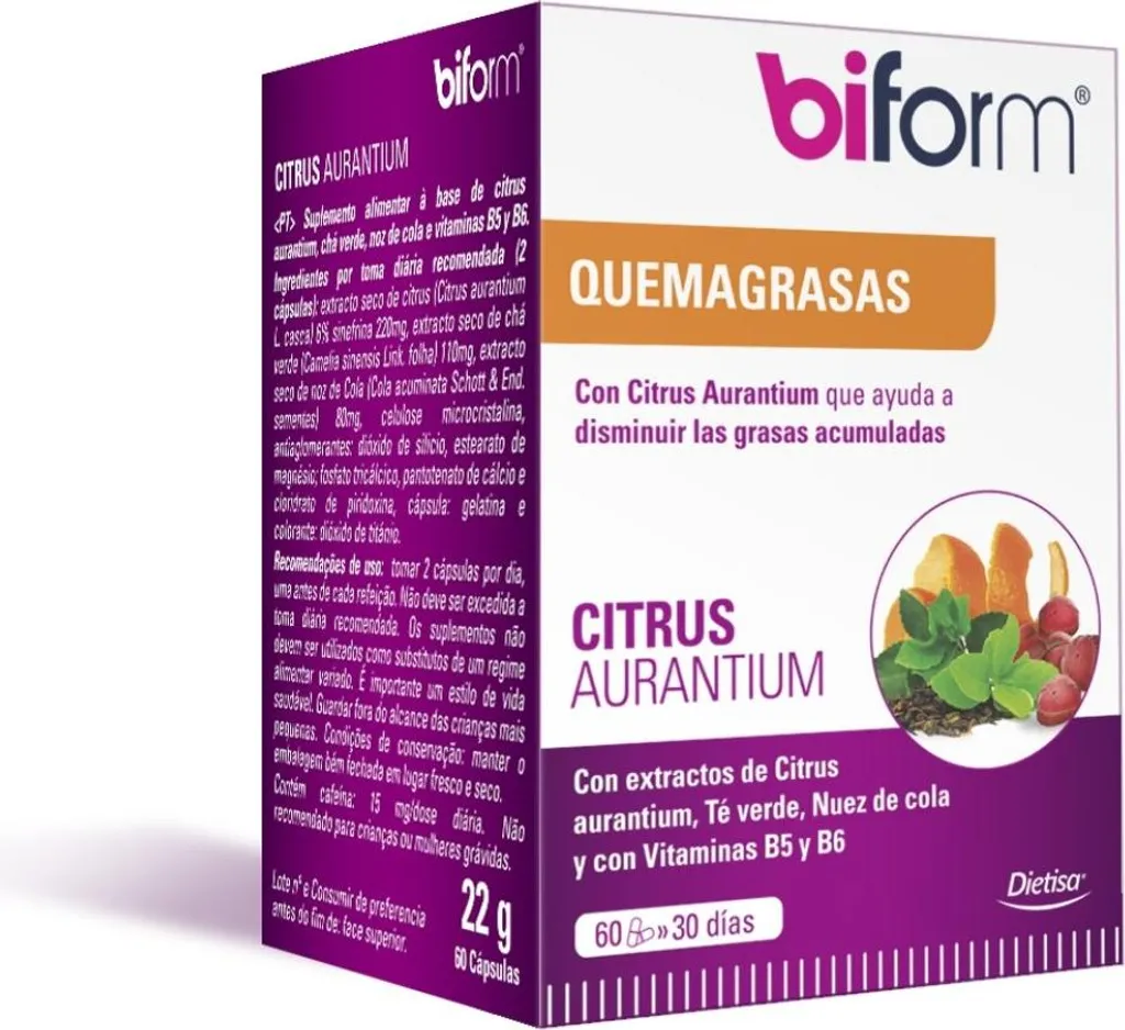 Biform Citrus Aurantium 60 Caps contre les Graisses Rebelles