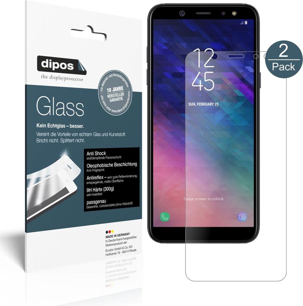 NBR 2x dipos Glass matt Samsung Galaxy A6 Plus