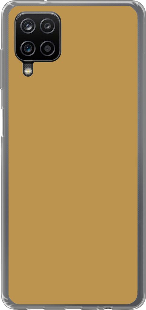 MuchoWow Handyhülle Schutzhülle Hülle für Telefoonhoesje Samsung Galaxy A12 Ockergelb - Farbe - Herbst - Gelb - Fest - Farben Silikon Softcas...
