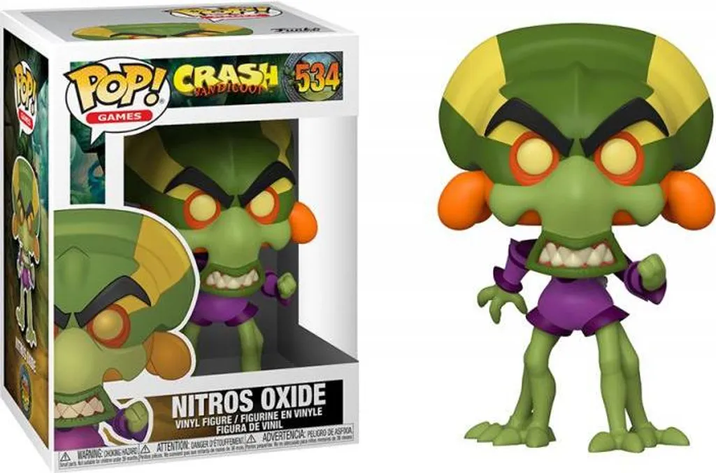 Figurine Nitros Oxide 534 Funko Pop Crash Bandicoot détail vinyle 9cm