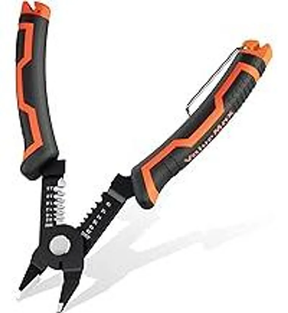 Pinza spellafili ValueMax 3 IN 1 (20-10 AWG), pinza professionale per spellare, tagliare e crimpare in acciaio al manganese, pinza compatta con impugnatura in TPR per elettricisti, tecnici, hobbisti e appassionati del fai da te. - 1