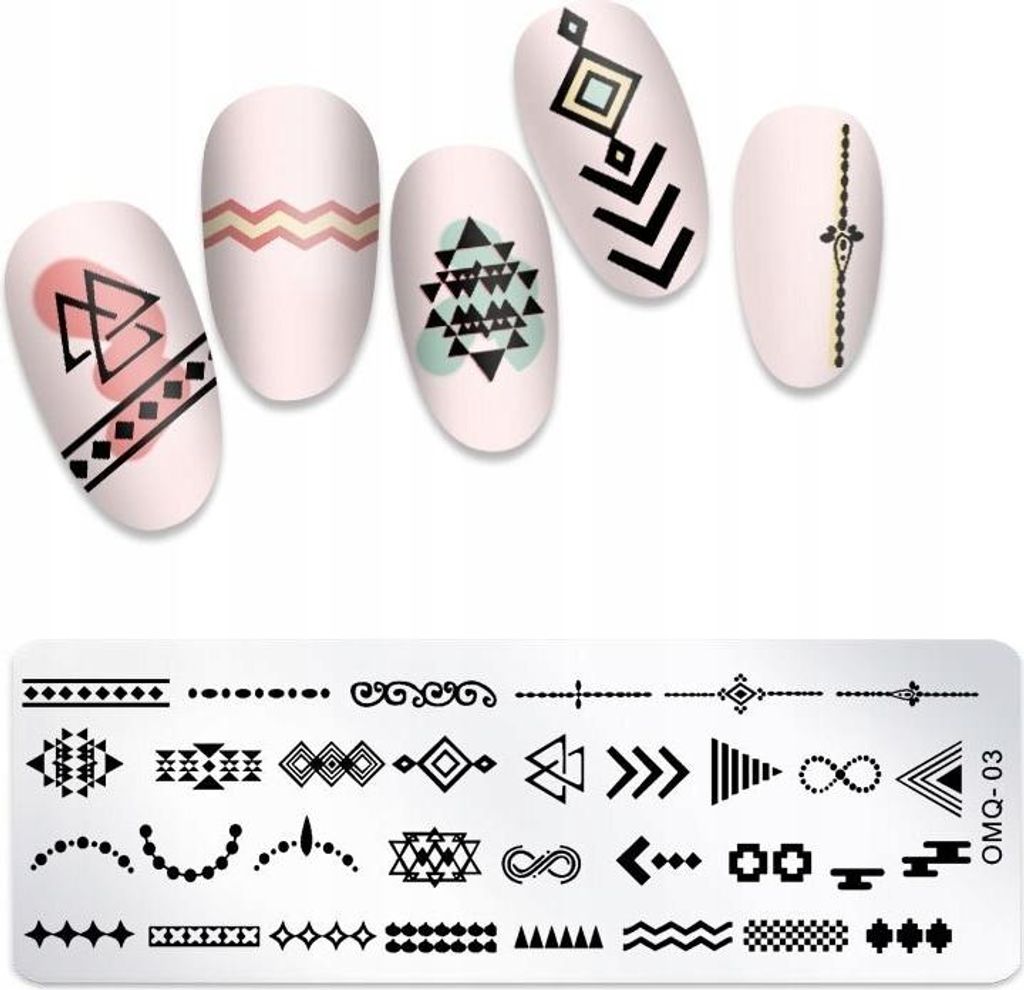 Stempelplatte für Nailart OMQ-03
