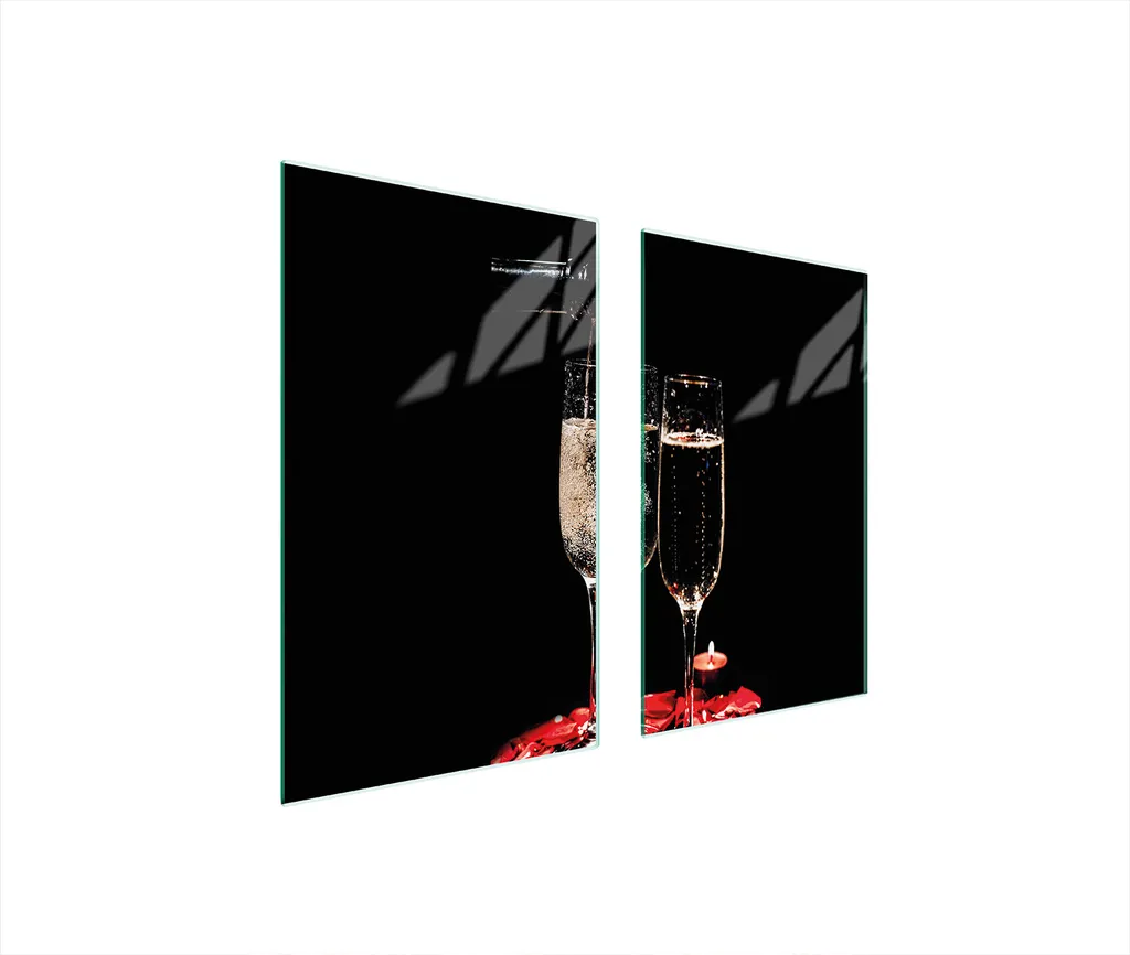 Piastre Copri Fornelli 75x52 Nero - 2 Pezzi in Vetro Ceramica Universali