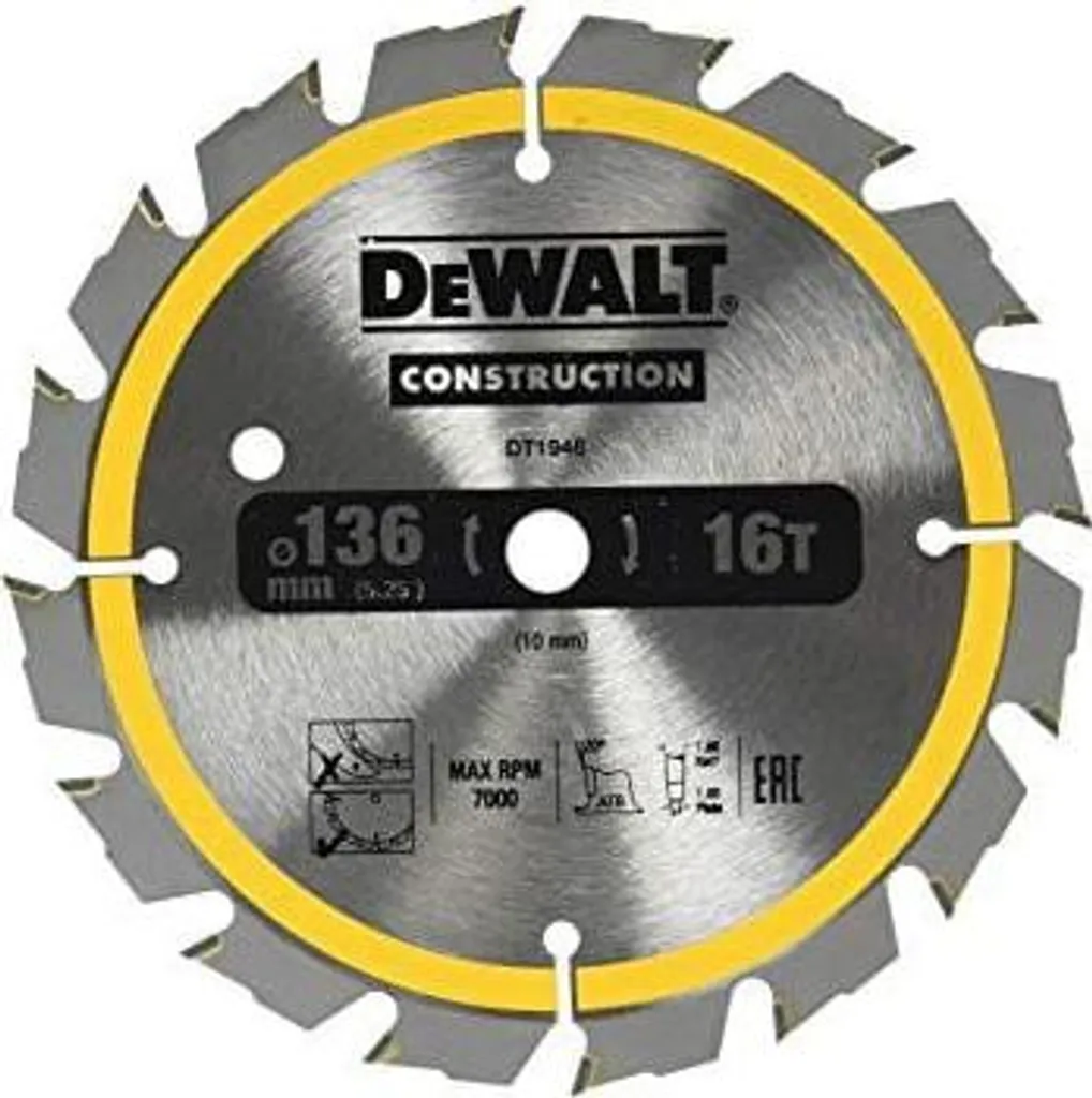 Accessorio DeWALT DT1947-QZ Lama per Sega Circolare Legno 136mm