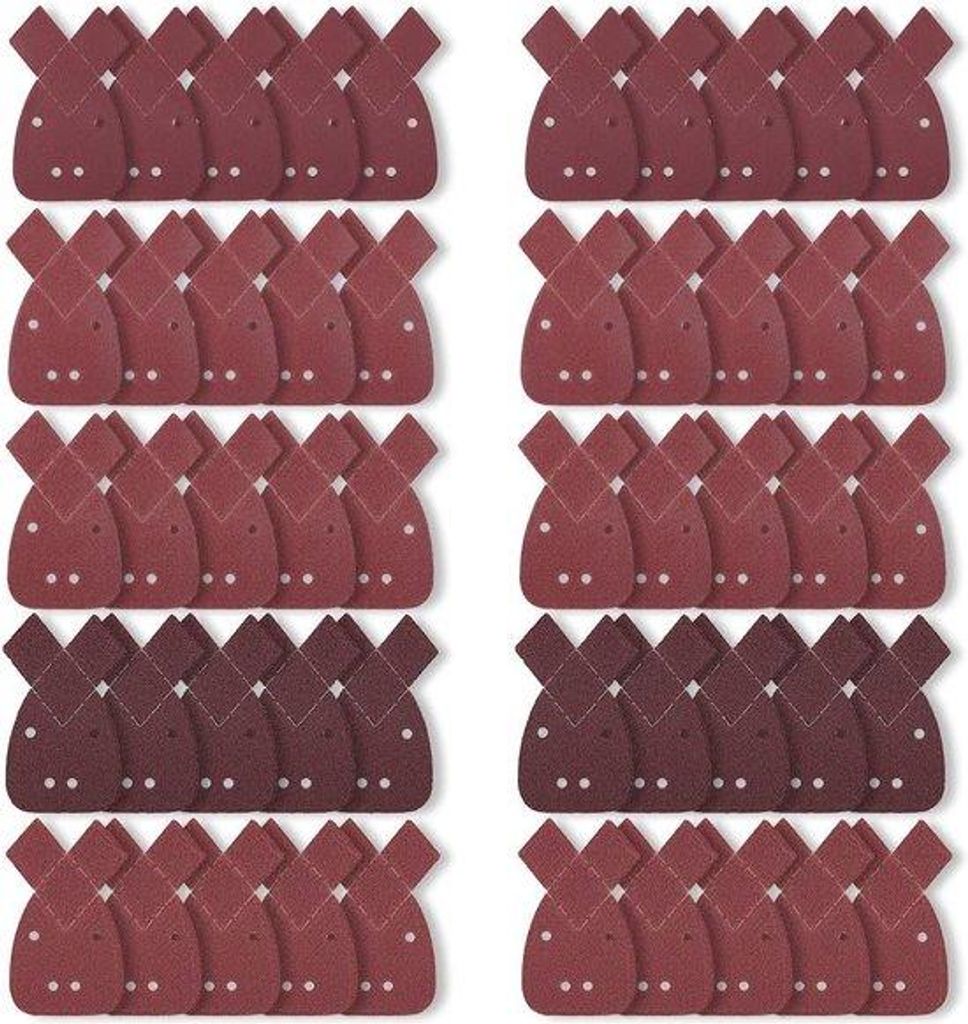 Schleifblätter | 50 Stück + Schleifpapier Schleifmaschine | Ersatzköpfe | Korn 40/60/80/120/240 | Handdrehschleifmaschine