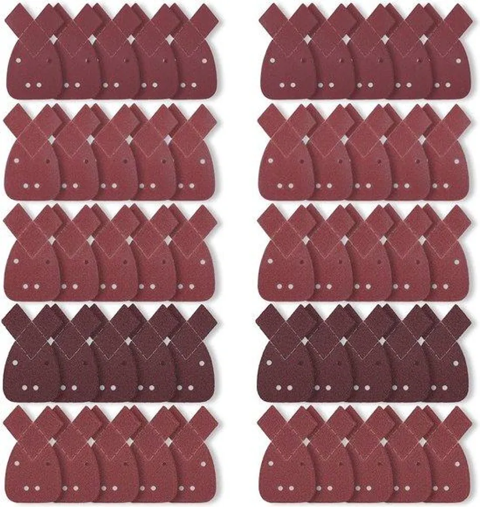 Feuilles abrasives pour ponceuse rotative pack de 50 pièces grain 40 à 240