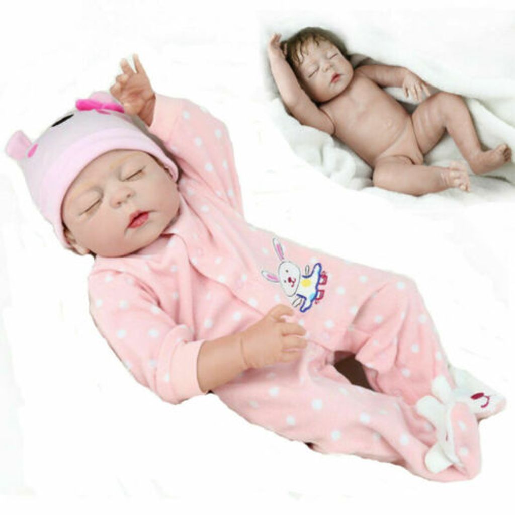 Ganzkörper Silikon Vinyl Newborn Baby Doll Lebensechte Neugeborene Puppen Toy 