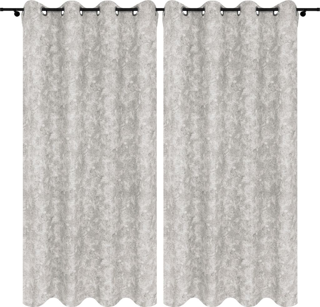 Vorhänge mit Ösen 140x230 cm 2 Stücke Grau Fertige Vorhänge blickdichte Gardinen für Wohnzimmer