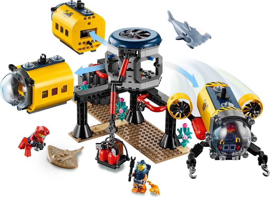LEGO 60265 City Meeresforschungsbasis, U-Boot-Spielzeug mit Produktbild 4