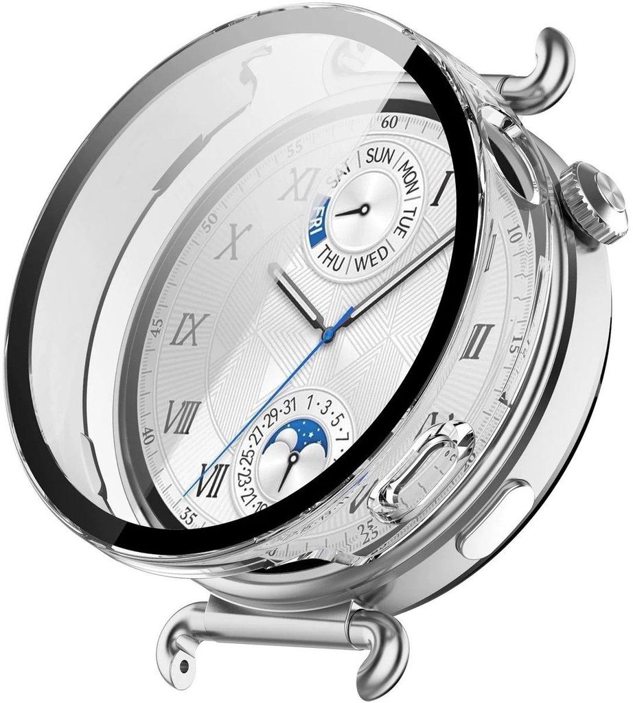Stravo Displayschutzhülle für Huawei Watch GT 6 41 mm mit Displayschutz vollschutz kratzfest - Transparent