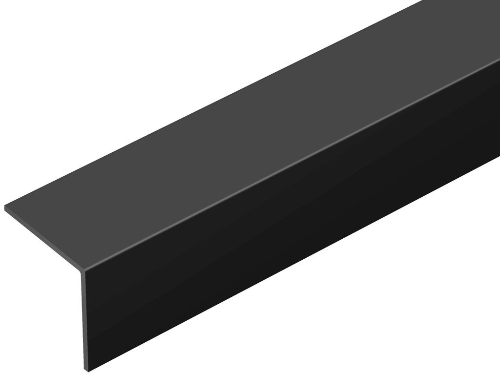 Kątownik PVC 50x50x1,1mm Cezar Czarny RAL9005 Mat 1m Zdjęcie produktu 
